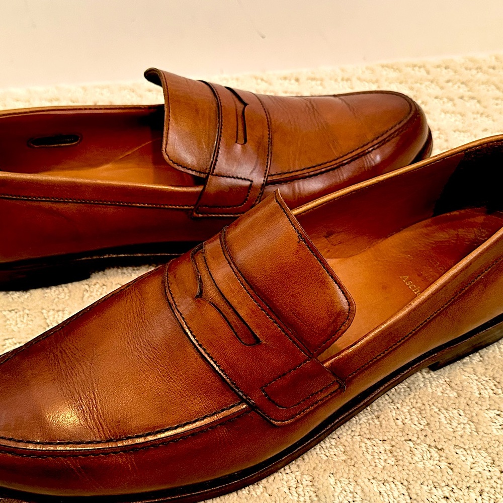 Allen Edmonds Ascher - Light brown penny loafers slip-on - Mens US size 14 D
